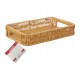 Bandeja 25x15cm Retangular Autumn em Rattan com Alça